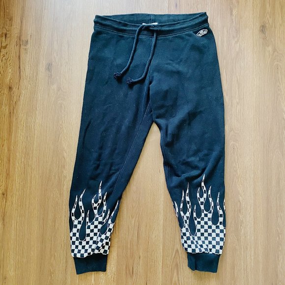 Vans Pants - Vans Checkered Flame Ankle Jogger Sweatpants - Med